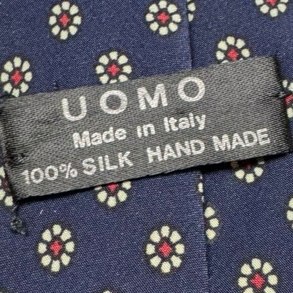 Uomo Mens Silk Tie Quiet Luxury Handmade Old Money Made in Italy Formal - Picture 4 of 6